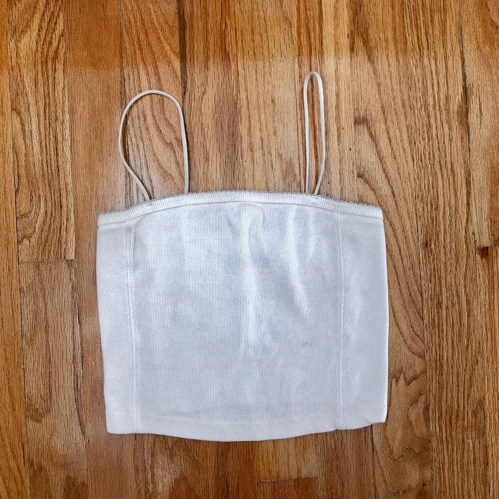 Abercrombie & Fitch White Crop Cami